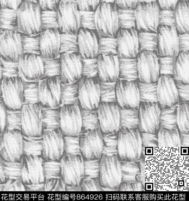 #13-16ZQ0321P-A.tif - 864926 - 交织 不规则几何 布纹 - 数码印花花型 － 沙发布花型设计 － 瓦栏
