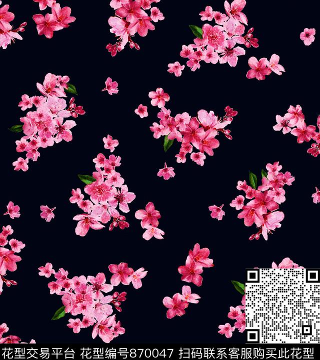 170424-1.jpg - 870047 - 小碎花 水仙花 花卉 - 数码印花花型 － 女装花型设计 － 瓦栏