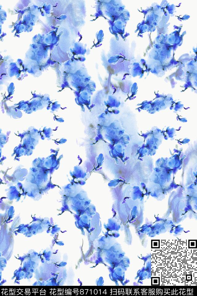 2017050202.jpg - 871014 - 迷彩 手绘花卉 热带花型 - 数码印花花型 － 女装花型设计 － 瓦栏