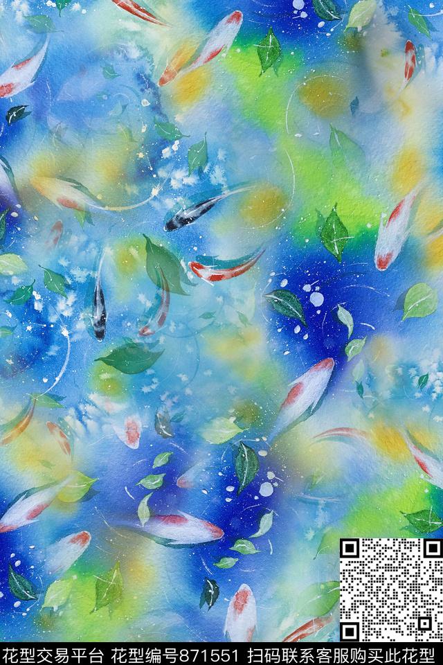65.jpg - 871551 - 趣味 水彩手绘 鱼 - 数码印花花型 － 泳装花型设计 － 瓦栏