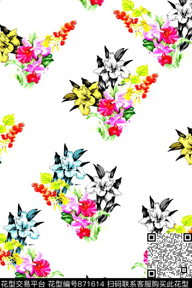0614-1-1.jpg - 871614 - 休闲 花瓣 花朵 - 数码印花花型 － 女装花型设计 － 瓦栏