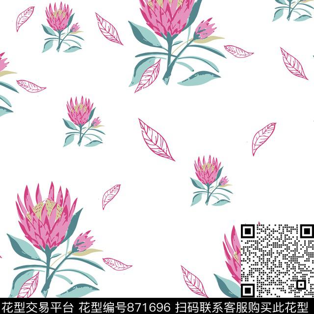 huaeryushaonian.jpg - 871696 - 花朵 花卉 夏天 - 传统印花花型 － 女装花型设计 － 瓦栏