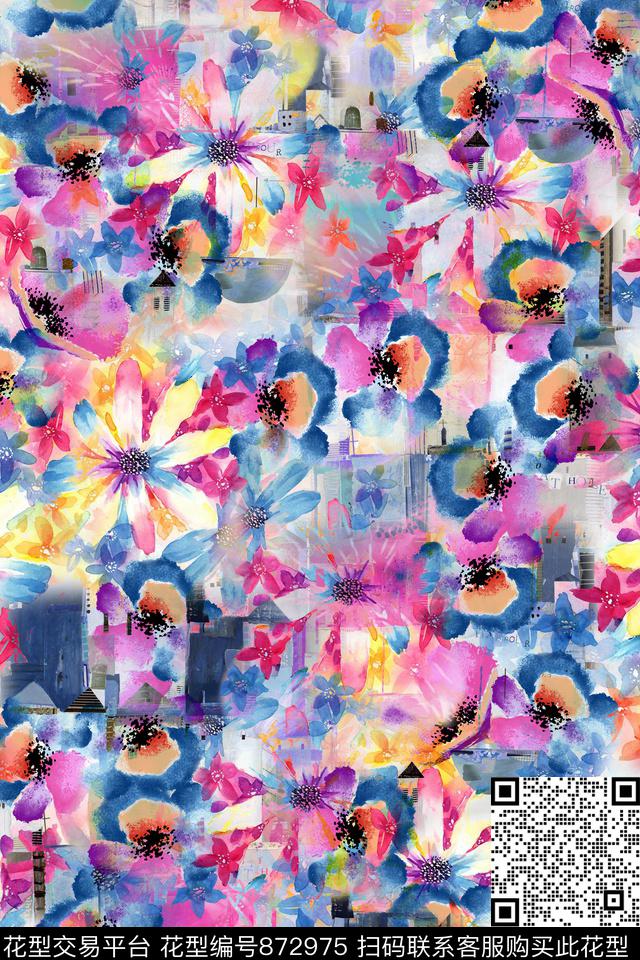 20170615 psd-1.jpg - 872975 - HZ-流行时尚 棒球服 衬衫 - 数码印花花型 － 女装花型设计 － 瓦栏
