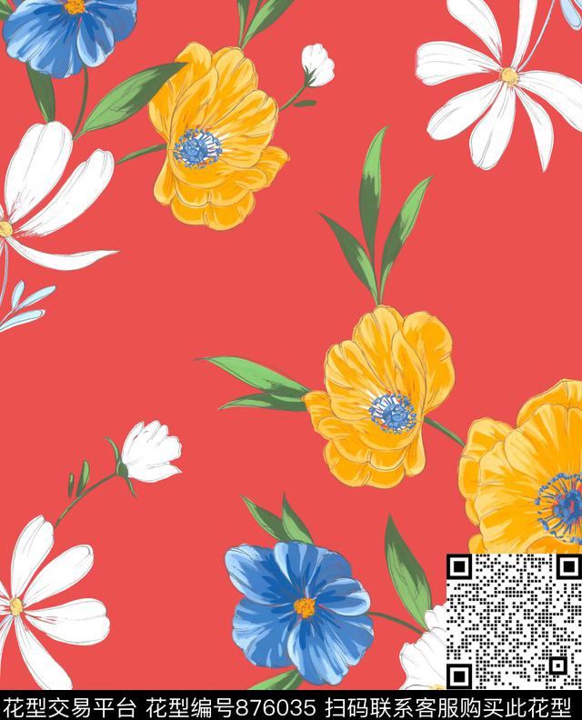 0620单个循环.jpg - 876035 - 小碎花 花朵 花卉 - 传统印花花型 － 女装花型设计 － 瓦栏