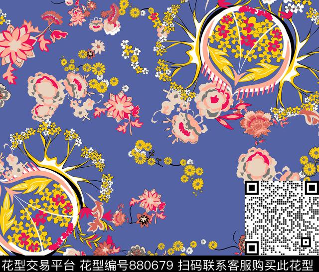 12.jpg - 880679 - 花卉 波西米亚 民族风 - 传统印花花型 － 女装花型设计 － 瓦栏