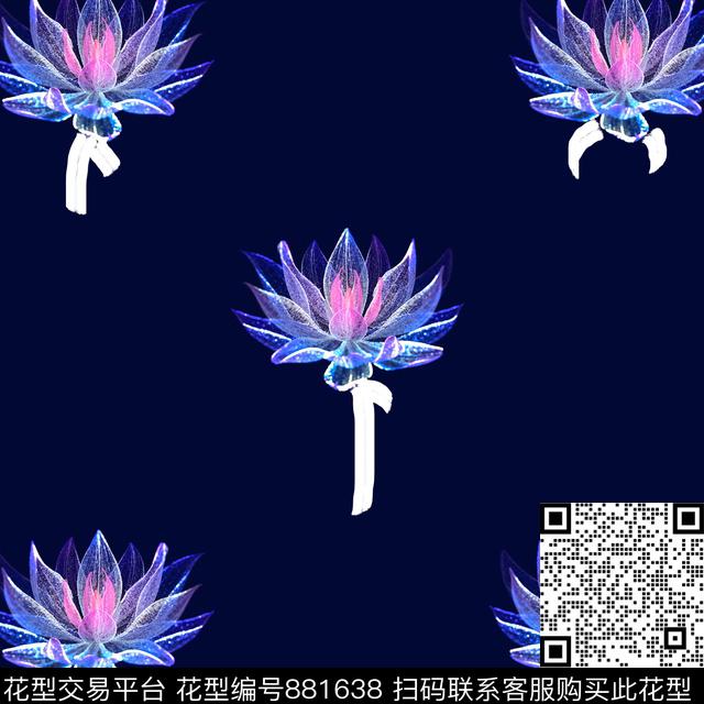 花朵.jpg - 881638 - 花朵 抽象 热带 - 数码印花花型 － 女装花型设计 － 瓦栏