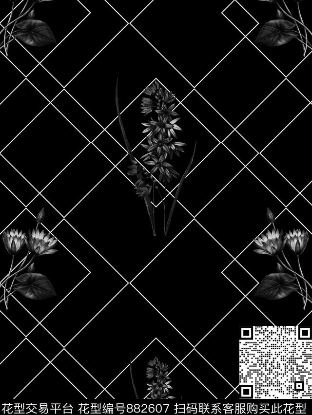 170628-3.jpg - 882607 - 不规则几何 几何 男装 - 传统印花花型 － 男装花型设计 － 瓦栏