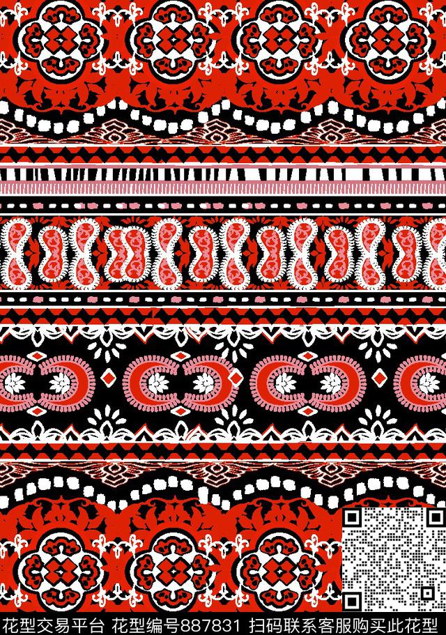 11.jpg - 887831 - 部落 波西米亚 民族风 - 传统印花花型 － 泳装花型设计 － 瓦栏