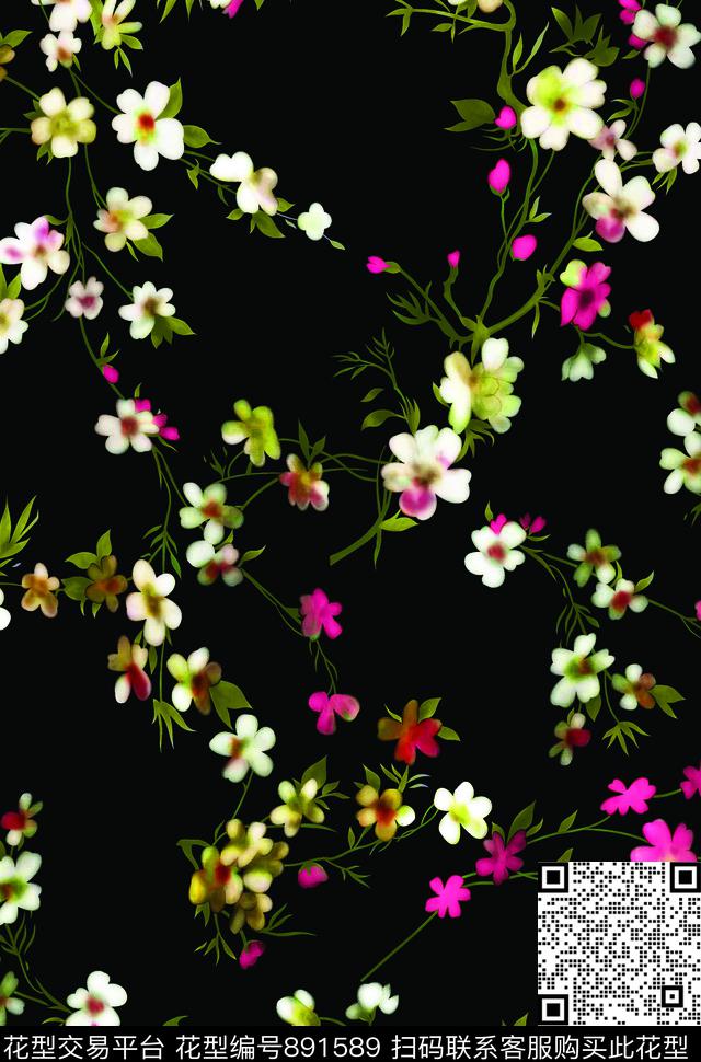170502.jpg - 891589 - 小碎花 花朵 花卉 - 数码印花花型 － 女装花型设计 － 瓦栏