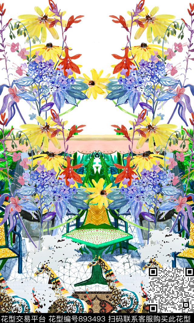 x-8.jpg - 893493 - 花卉 水彩画 油画 - 数码印花花型 － 女装花型设计 － 瓦栏