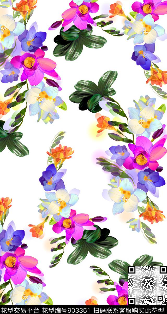 漂亮花卉类.jpg - 903351 - 创意 艺术 趣味 - 数码印花花型 － 女装花型设计 － 瓦栏