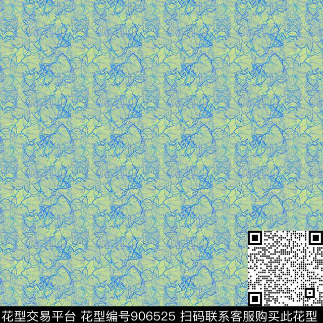 170731 11436 大牌方巾（抽象肌理 欧美风格）-3 -00.jpg - 906525 - 抽象花卉 线条花卉 抽象 - 传统印花花型 － 方巾花型设计 － 瓦栏
