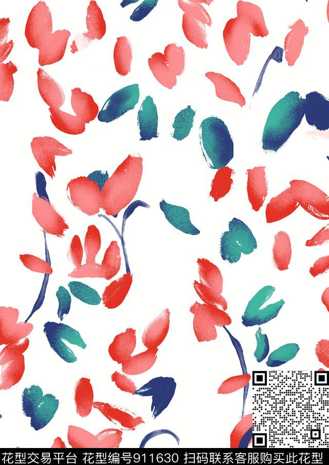 MY1702007.jpg - 911630 - 抽象 波点 年轻时尚 - 传统印花花型 － 泳装花型设计 － 瓦栏