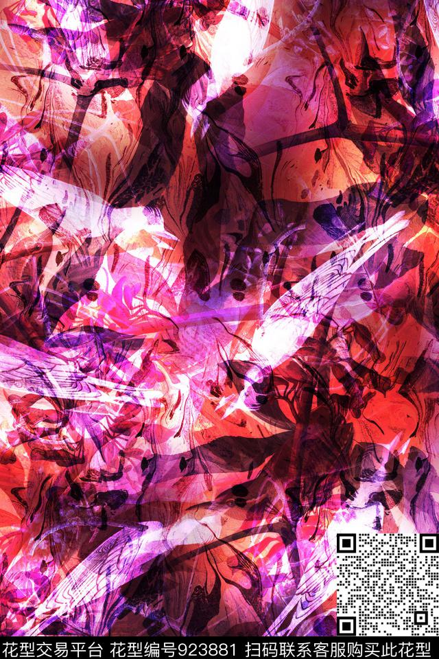 20170826 forest2.jpg - 923881 - 炫彩 彩底花卉 中老年 - 数码印花花型 － 女装花型设计 － 瓦栏