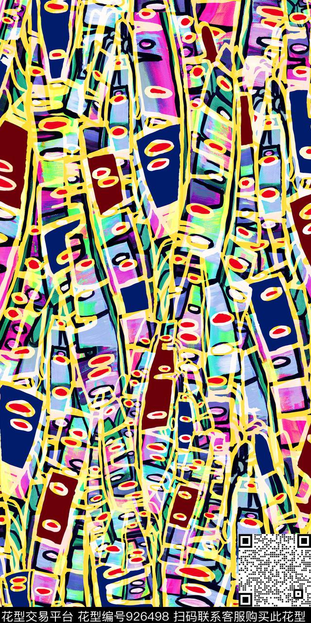 2017013.jpg - 926498 - 炫彩 几何 抽象 - 数码印花花型 － 女装花型设计 － 瓦栏
