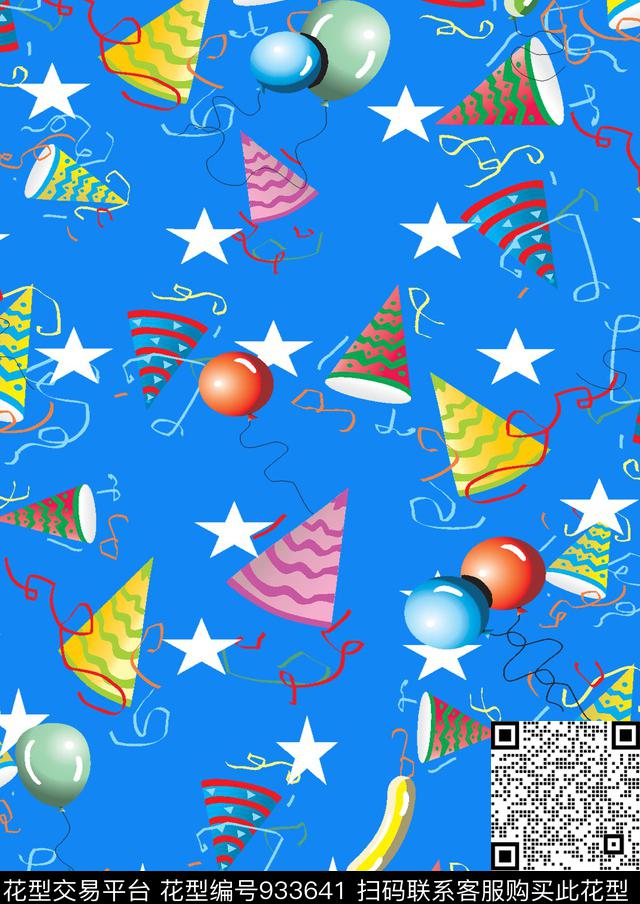 tu6-2.jpg - 933641 - 气球 可爱 卡通 - 传统印花花型 － 泳装花型设计 － 瓦栏