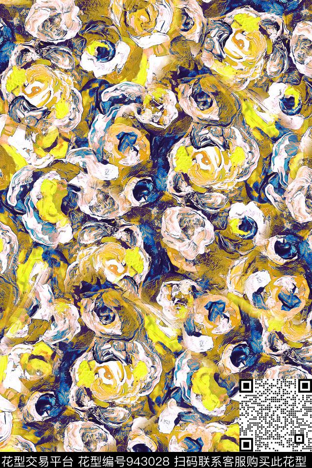 ED0592.jpg - 943028 - 抽象 女装 花卉 - 数码印花花型 － 女装花型设计 － 瓦栏