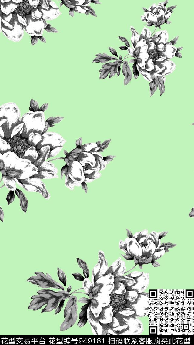 9.jpg - 949161 - 月季花 数码花型 手绘花卉 - 数码印花花型 － 女装花型设计 － 瓦栏