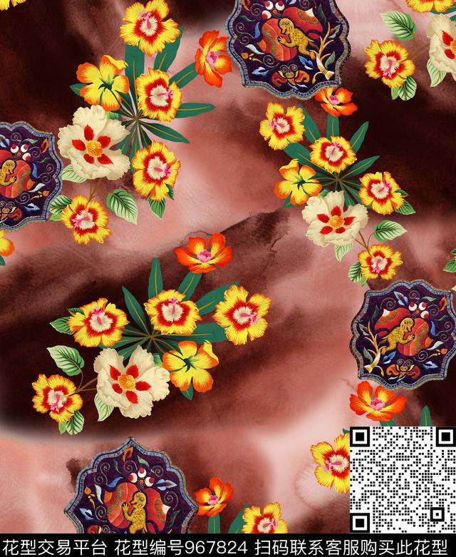 g3.jpg - 967824 - 小碎花 水彩花卉 花卉 - 数码印花花型 － 女装花型设计 － 瓦栏