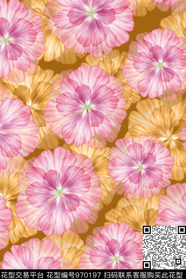 猎场.jpg - 970197 - 数码花型 花卉 大牌风 - 数码印花花型 － 女装花型设计 － 瓦栏