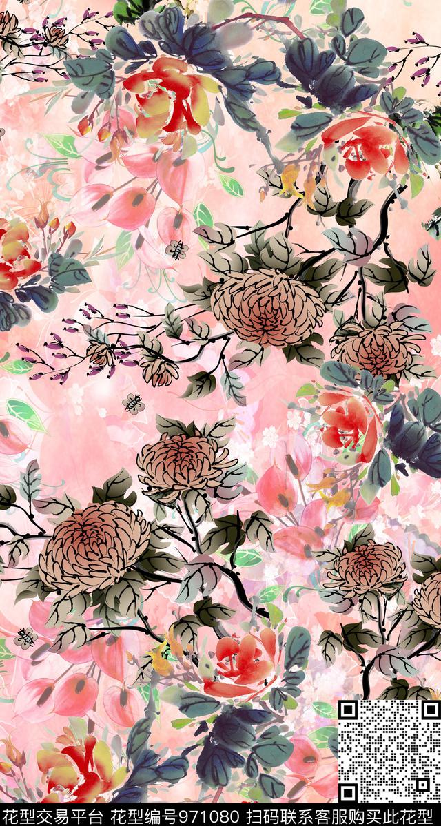 Y1.jpg - 971080 - 艺术 抽象 花卉 - 数码印花花型 － 女装花型设计 － 瓦栏