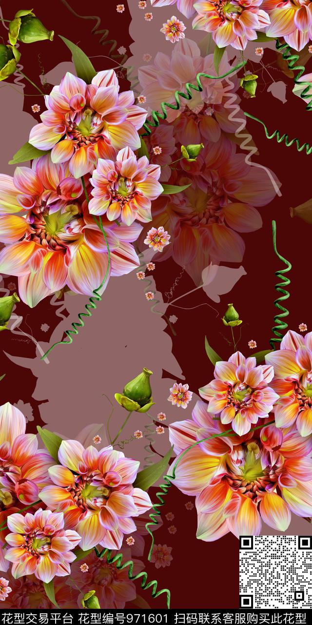 1120-2.jpg - 971601 - 数码花型 大花 花卉 - 数码印花花型 － 女装花型设计 － 瓦栏