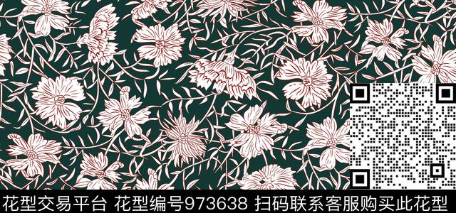 35.jpg - 973638 - 动物花卉 艺术 古典花纹 - 数码印花花型 － 女装花型设计 － 瓦栏