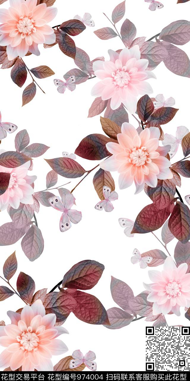 171125-2.jpg - 974004 - 数码花型 花卉 满版散花 - 数码印花花型 － 女装花型设计 － 瓦栏