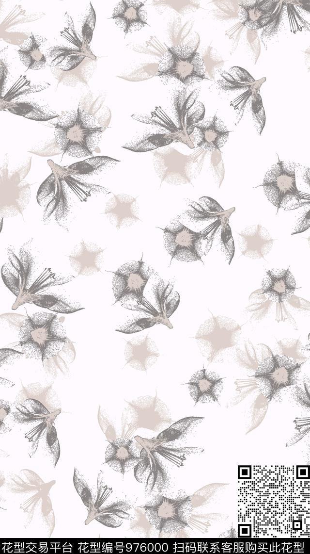 1711-03.jpg - 976000 - 数码花型 小碎花 抽象花卉 - 数码印花花型 － 女装花型设计 － 瓦栏