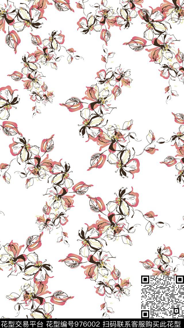 1711-04.jpg - 976002 - 数码花型 小碎花 绣花花型 - 数码印花花型 － 女装花型设计 － 瓦栏