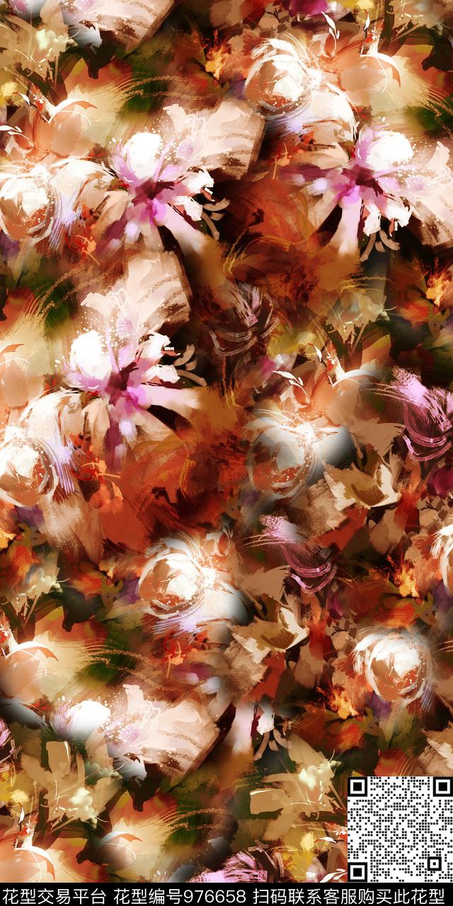 1130-2.jpg - 976658 - 数码花型 抽象 花卉 - 数码印花花型 － 女装花型设计 － 瓦栏