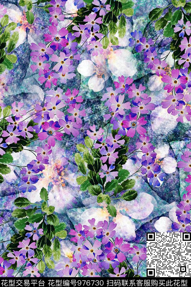 1711-10.jpg - 976730 - 小碎花 抽象 满版散花 - 数码印花花型 － 女装花型设计 － 瓦栏