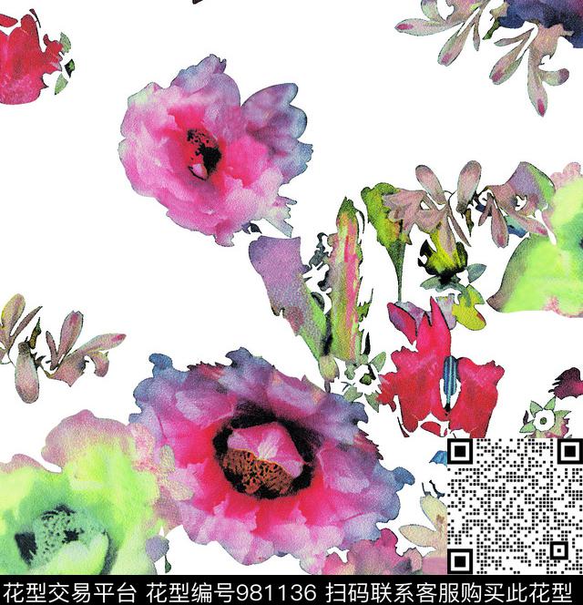 72.jpg - 981136 - 淑女 花卉 动物 - 数码印花花型 － 女装花型设计 － 瓦栏