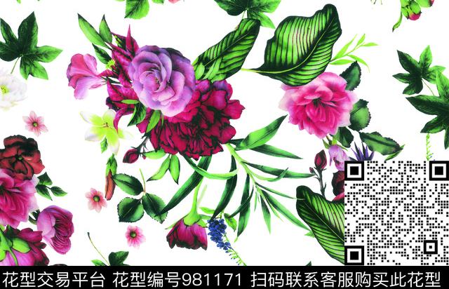 M3.jpg - 981171 - 数码花型 淑女 花卉 - 数码印花花型 － 女装花型设计 － 瓦栏