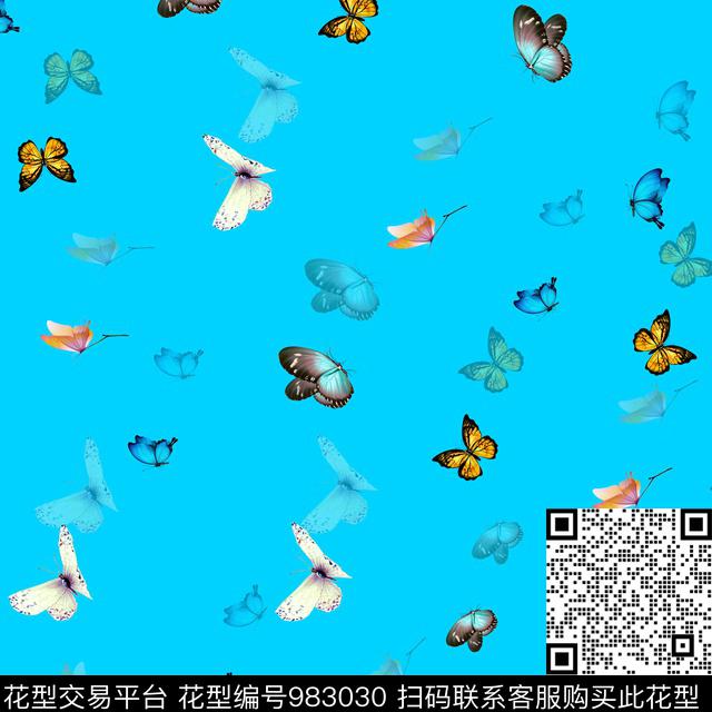 w0003.jpg - 983030 - 动物花卉 中国 数码花型 - 数码印花花型 － 女装花型设计 － 瓦栏