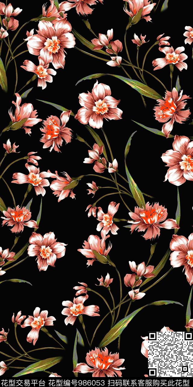 171218-1.jpg - 986053 - 数码花型 植物 花卉 - 数码印花花型 － 女装花型设计 － 瓦栏