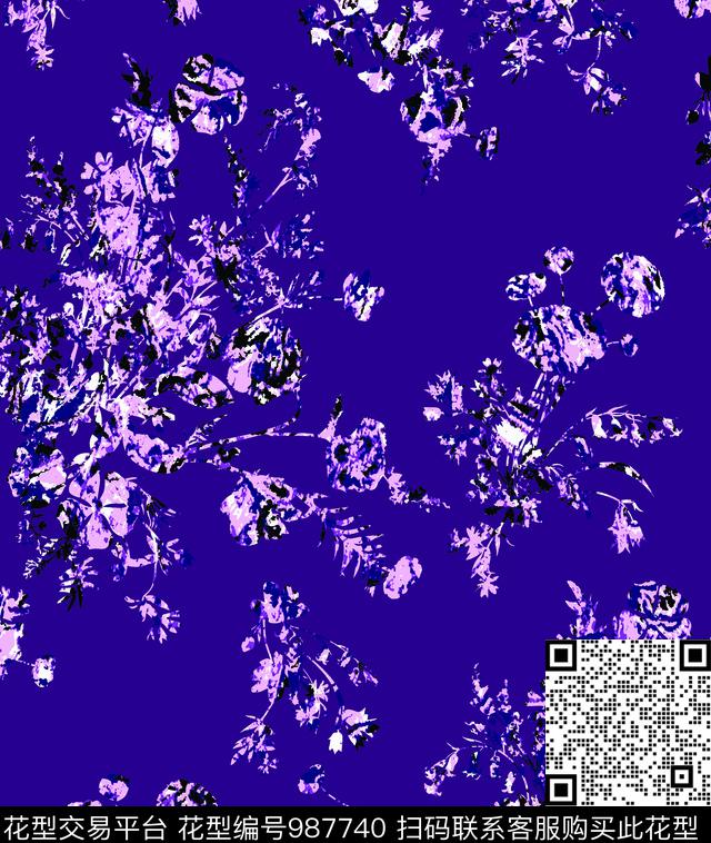 020-1.jpg - 987740 - 抽象男装 抽象 花卉 - 传统印花花型 － 女装花型设计 － 瓦栏