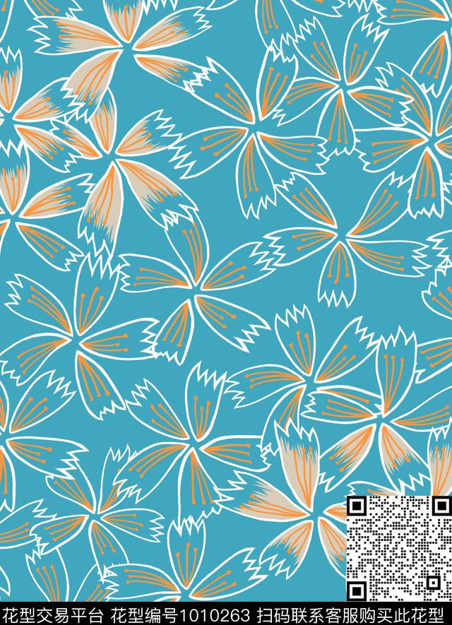 家纺2.jpg - 1010263 - 秋冬花型 蓝色 大牌风 - 数码印花花型 － 床品花型设计 － 瓦栏