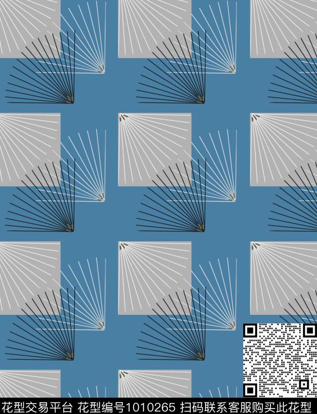 家纺3.jpg - 1010265 - 格子 蓝色 大牌风 - 数码印花花型 － 床品花型设计 － 瓦栏