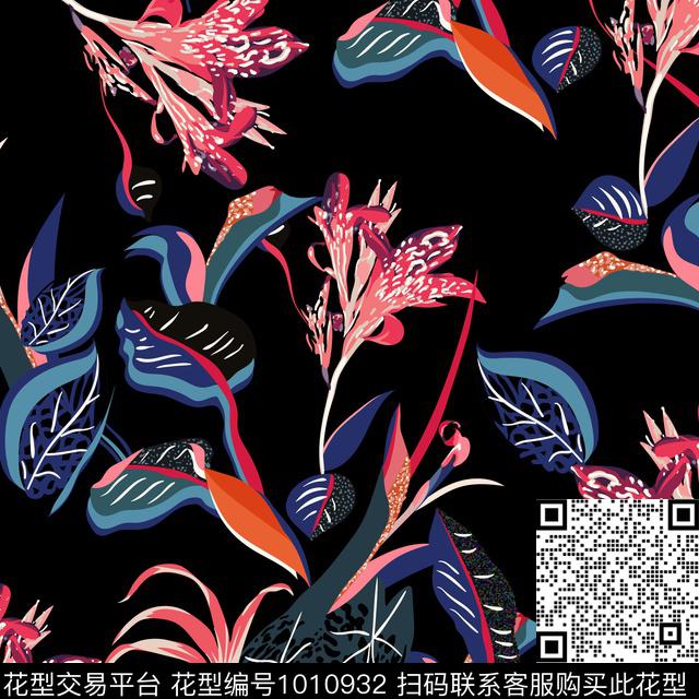 民族风古典花纹花卉数码印花花型下载（图片编号: 1010932） - 瓦栏（Walan）