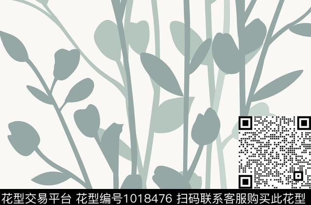 52731-v3-01.jpg - 1018476 - 植物 抽象 简约 - 传统印花花型 － 窗帘花型设计 － 瓦栏