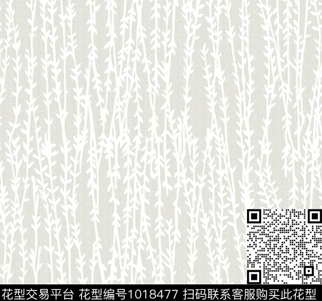 54038-silhouette floral-v4.jpg - 1018477 - 植物 抽象 简约 - 传统印花花型 － 窗帘花型设计 － 瓦栏