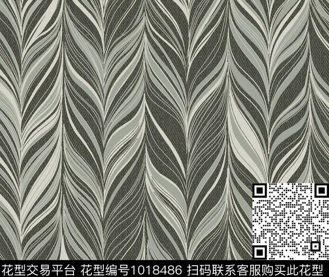 leaf pattern-v3.jpg - 1018486 - 植物 抽象 简约 - 传统印花花型 － 窗帘花型设计 － 瓦栏