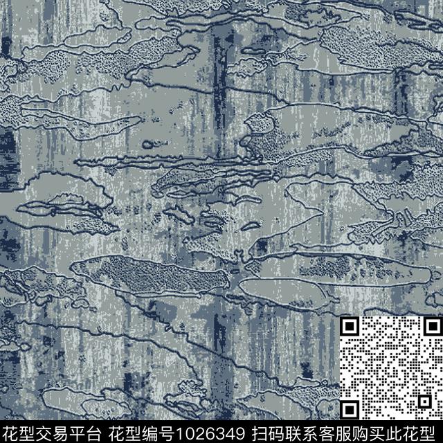 数码花型抽象几何传统印花花型下载（图片编号: 1026349） - 瓦栏（Walan）