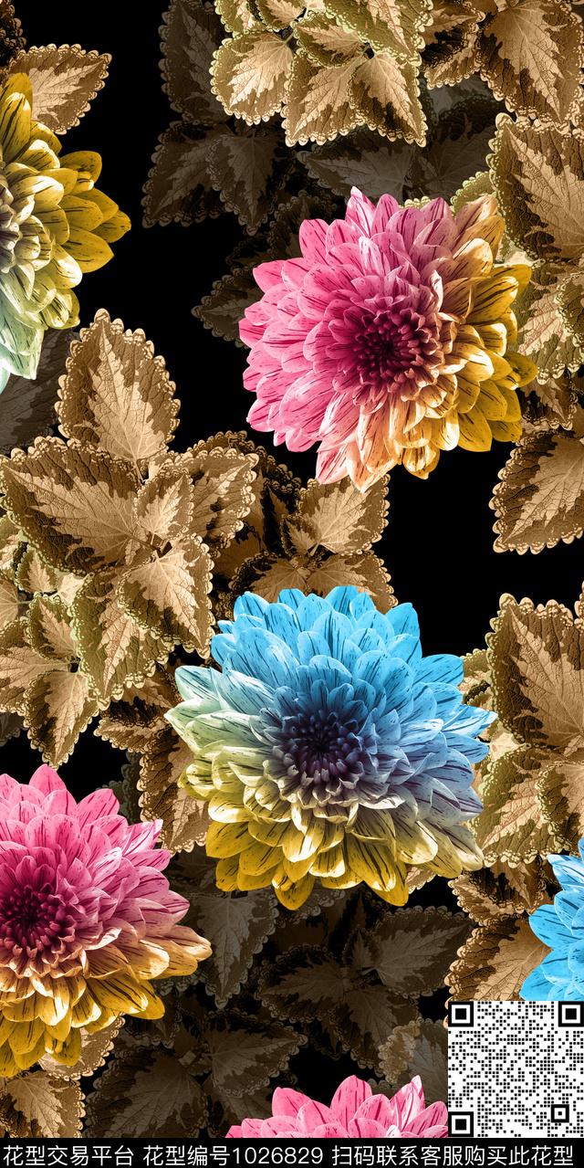 180313-1.jpg - 1026829 - 大花 数码花型 花卉 - 数码印花花型 － 女装花型设计 － 瓦栏