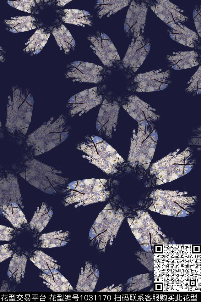 玉兰花风格化花卉玉兰花语数码印花花型下载（图片编号: 1031170） - 瓦栏（Walan）