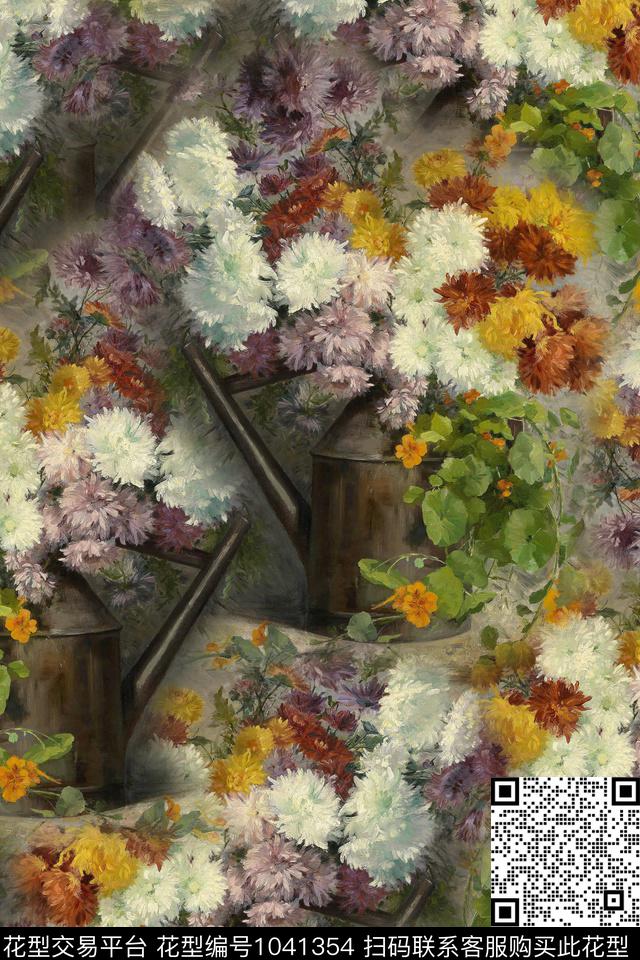 1801-09.jpg - 1041354 - 小碎花 抽象 满版散花 - 数码印花花型 － 女装花型设计 － 瓦栏