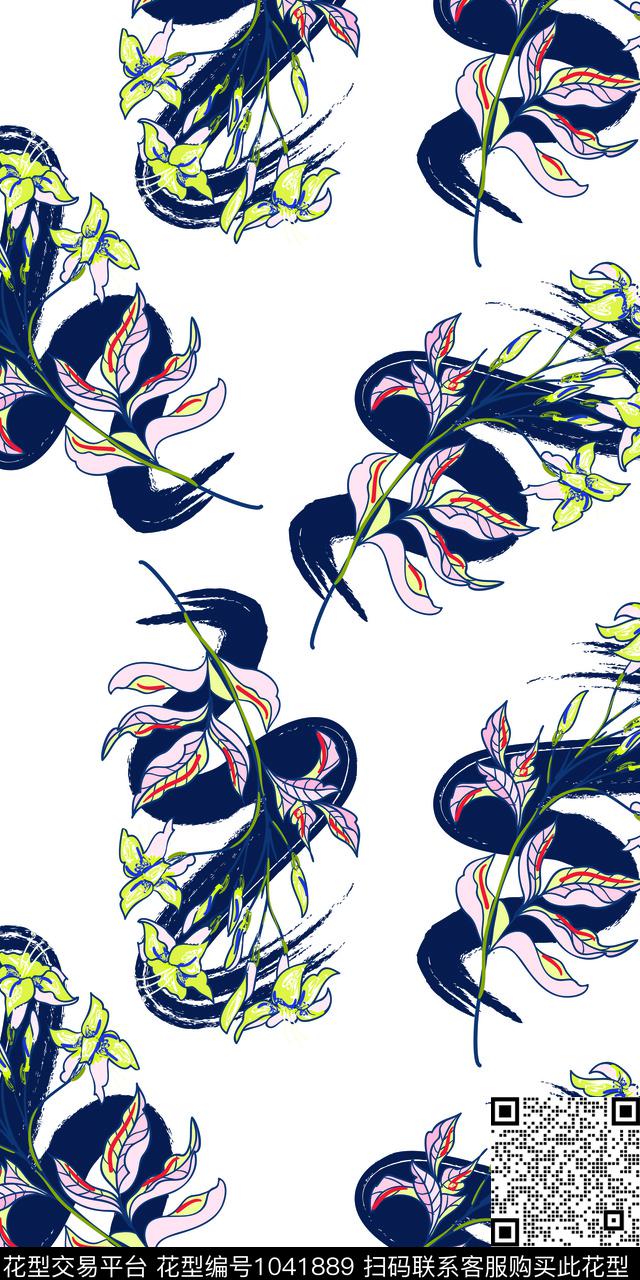 S型花卉 (1).jpg - 1041889 - 数码花型 创意 古典花纹 - 数码印花花型 － 女装花型设计 － 瓦栏