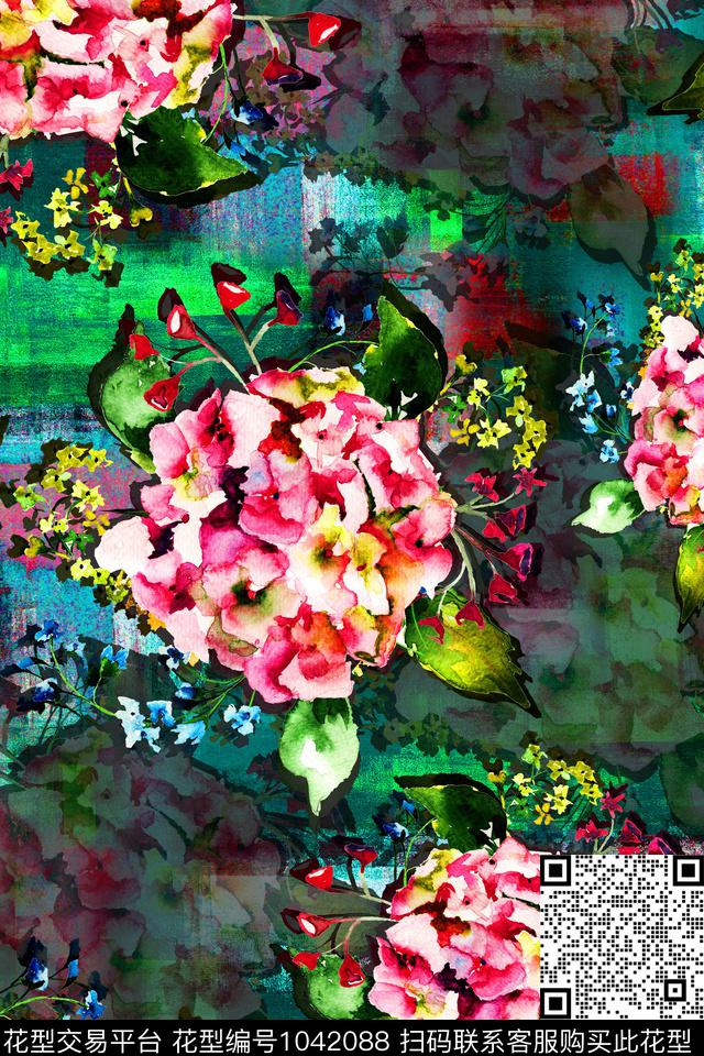 4-7-1.jpg - 1042088 - 数码花型 抽象 花卉 - 数码印花花型 － 女装花型设计 － 瓦栏