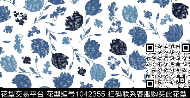 QM20180403-1.jpg - 1042355 - 大花 秋冬花型 抽象花卉 - 传统印花花型 － 床品花型设计 － 瓦栏